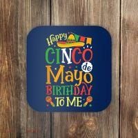 It's My Cinco De Mayo Birthday Fiesta Mexican B Day Party Coaster thumb 0