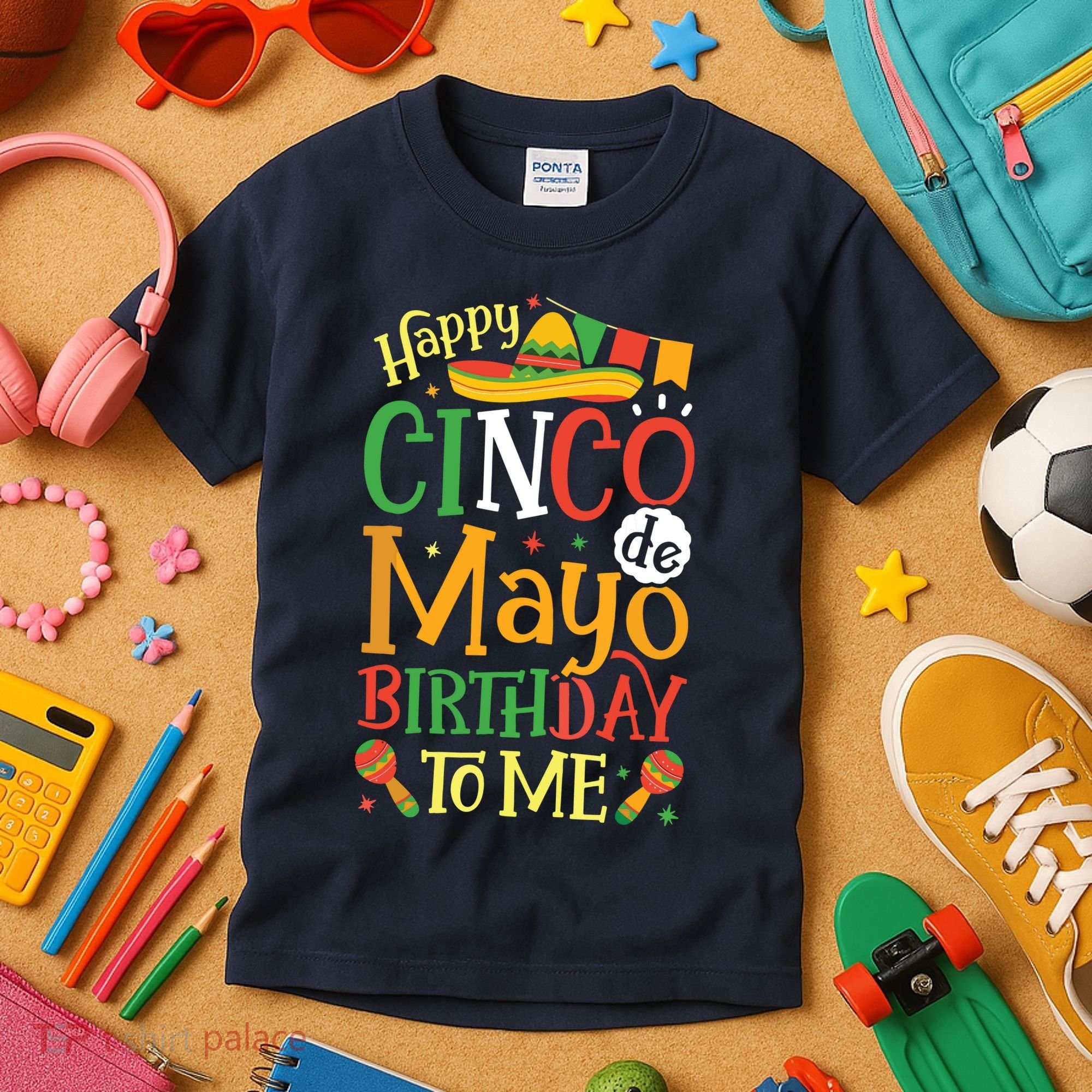 It's My Cinco De Mayo Birthday Fiesta Mexican B Day Party Kids T-Shirt
