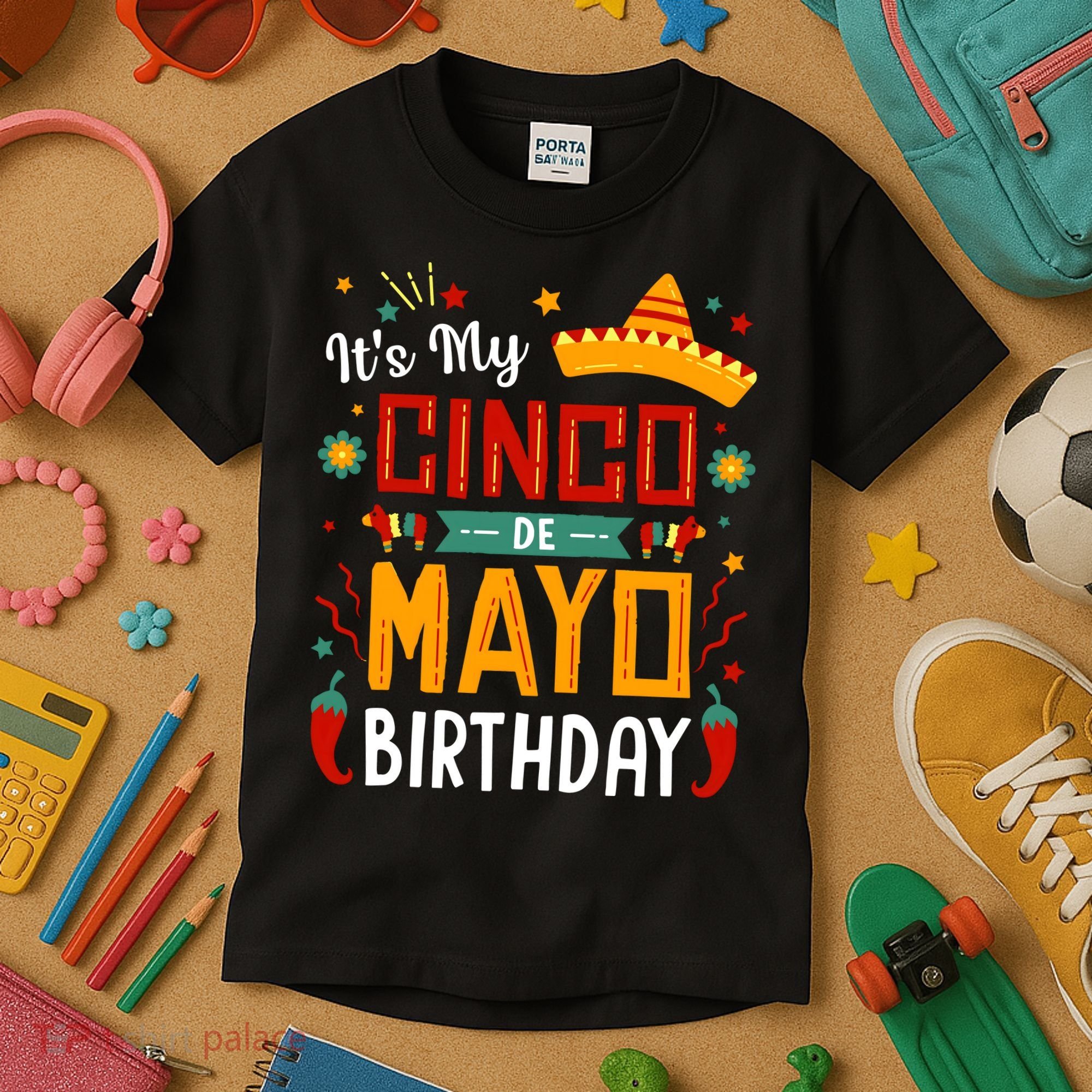 It's My Cinco De Mayo Birthday Kids T-Shirt