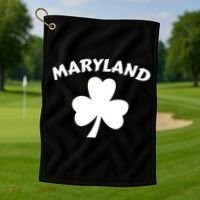 Irish Maryland Clover Golf Towel thumb 1