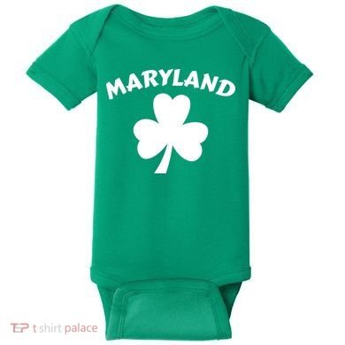 Irish Maryland Clover Baby Bodysuit