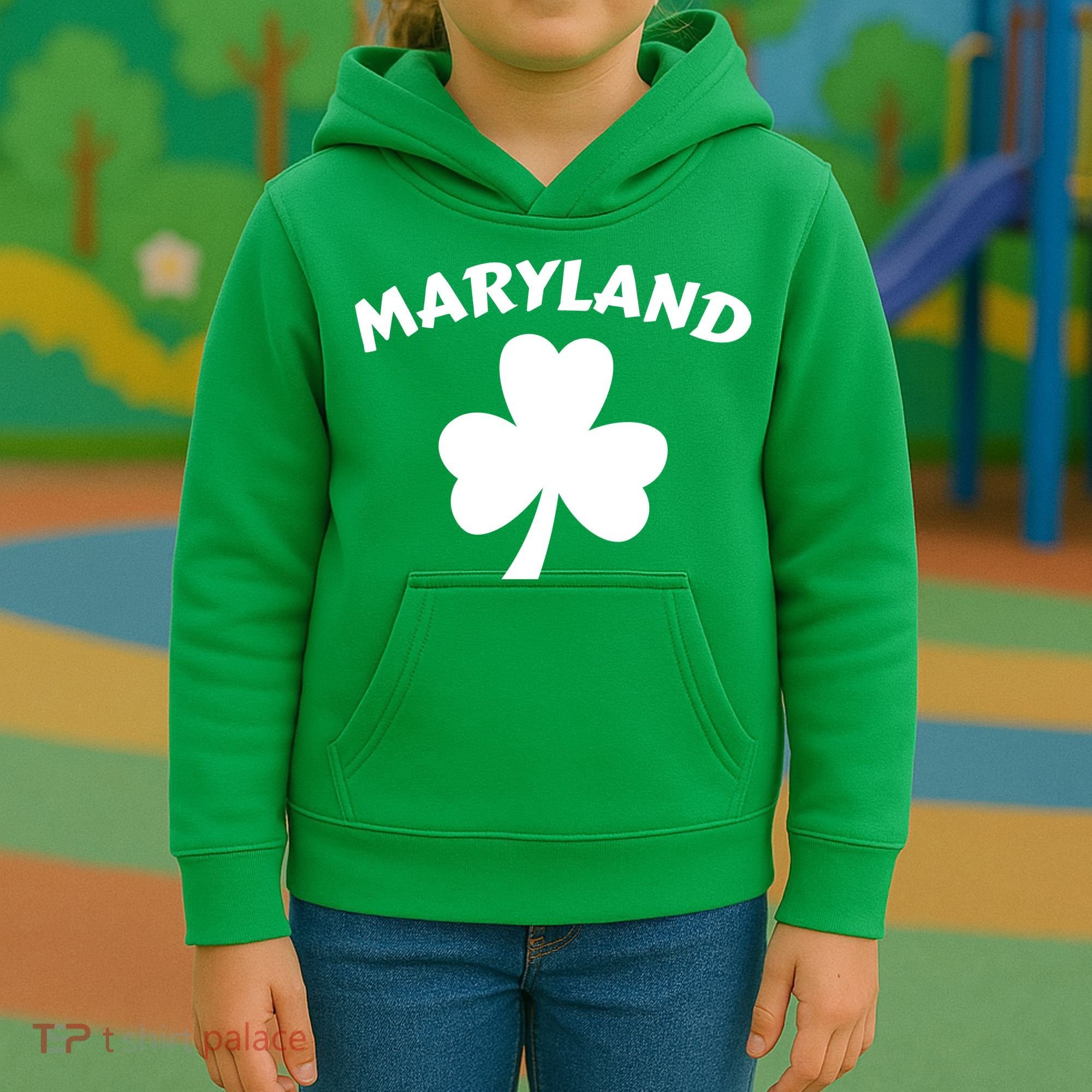 Irish Maryland Clover Kids Hoodie
