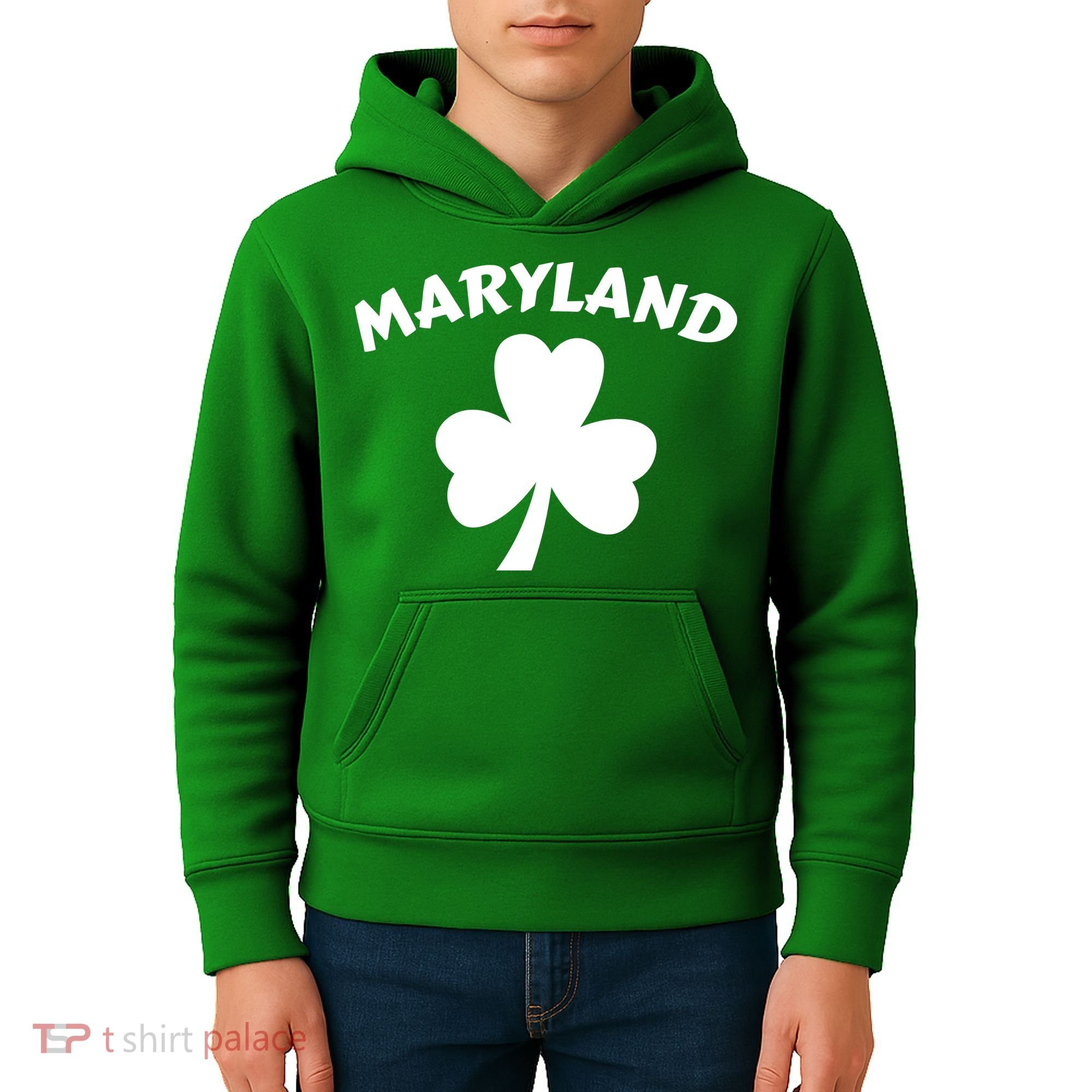 Irish Maryland Clover Kids Hoodie