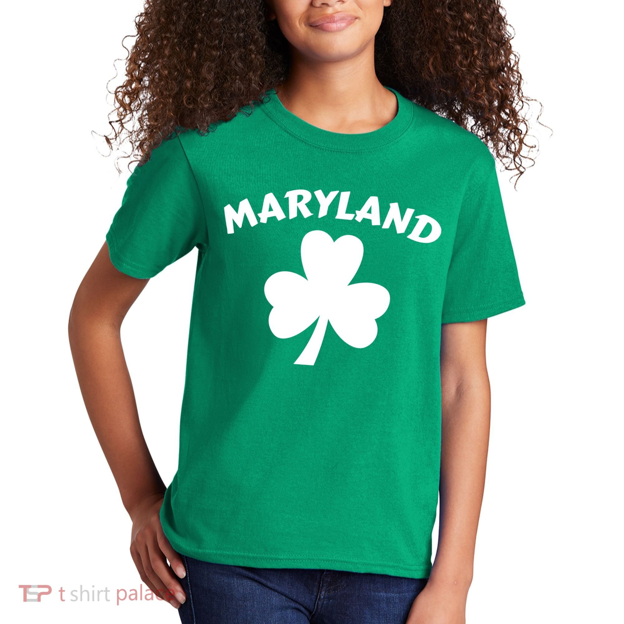 Irish Maryland Clover Kids T-Shirt
