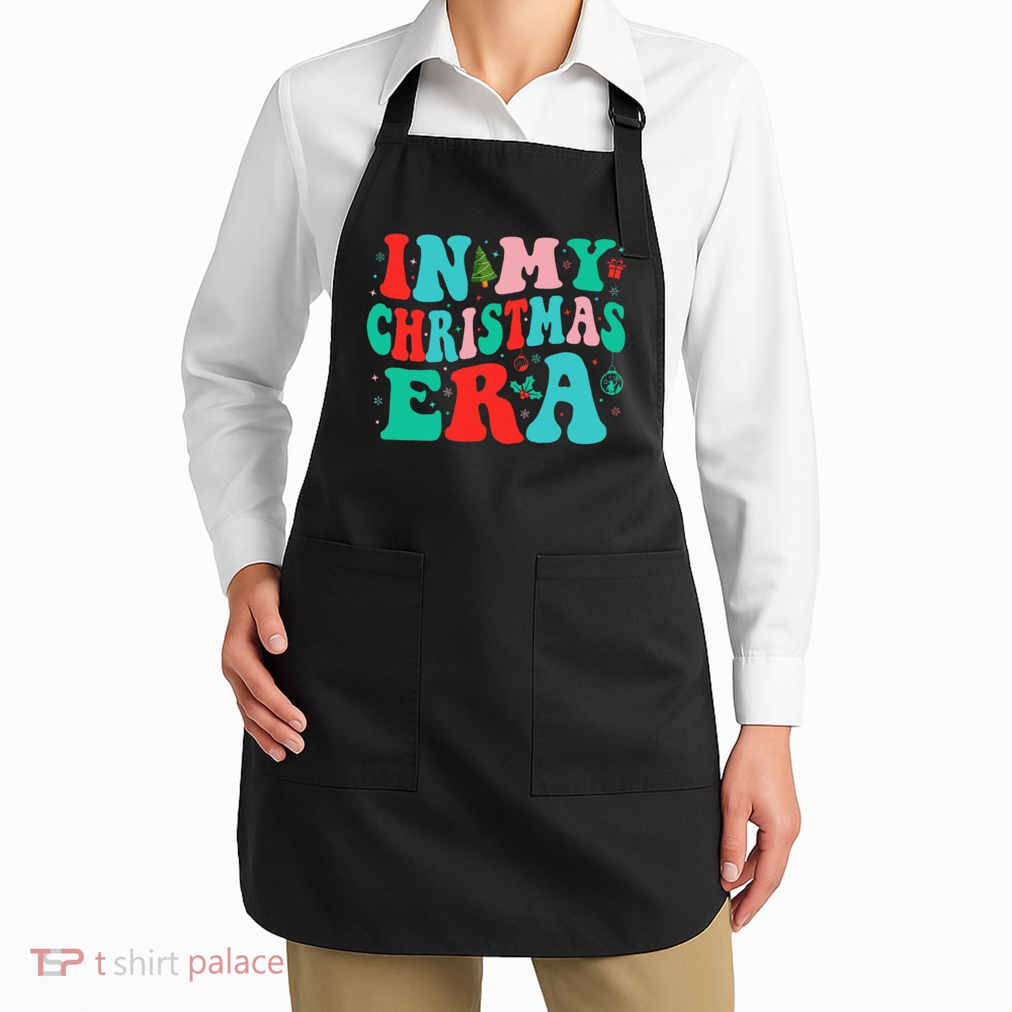 In My Christmas Era Cute Groovy Christmas Holiday  Apron