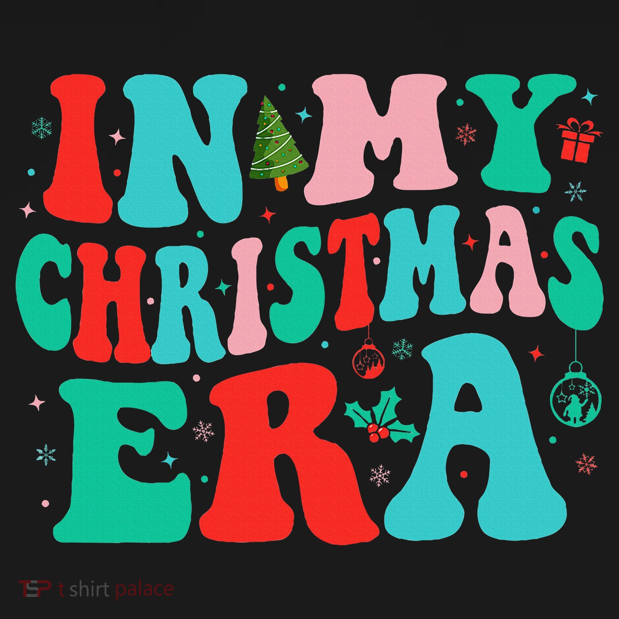 In My Christmas Era Cute Groovy Christmas Holiday  T-Shirt