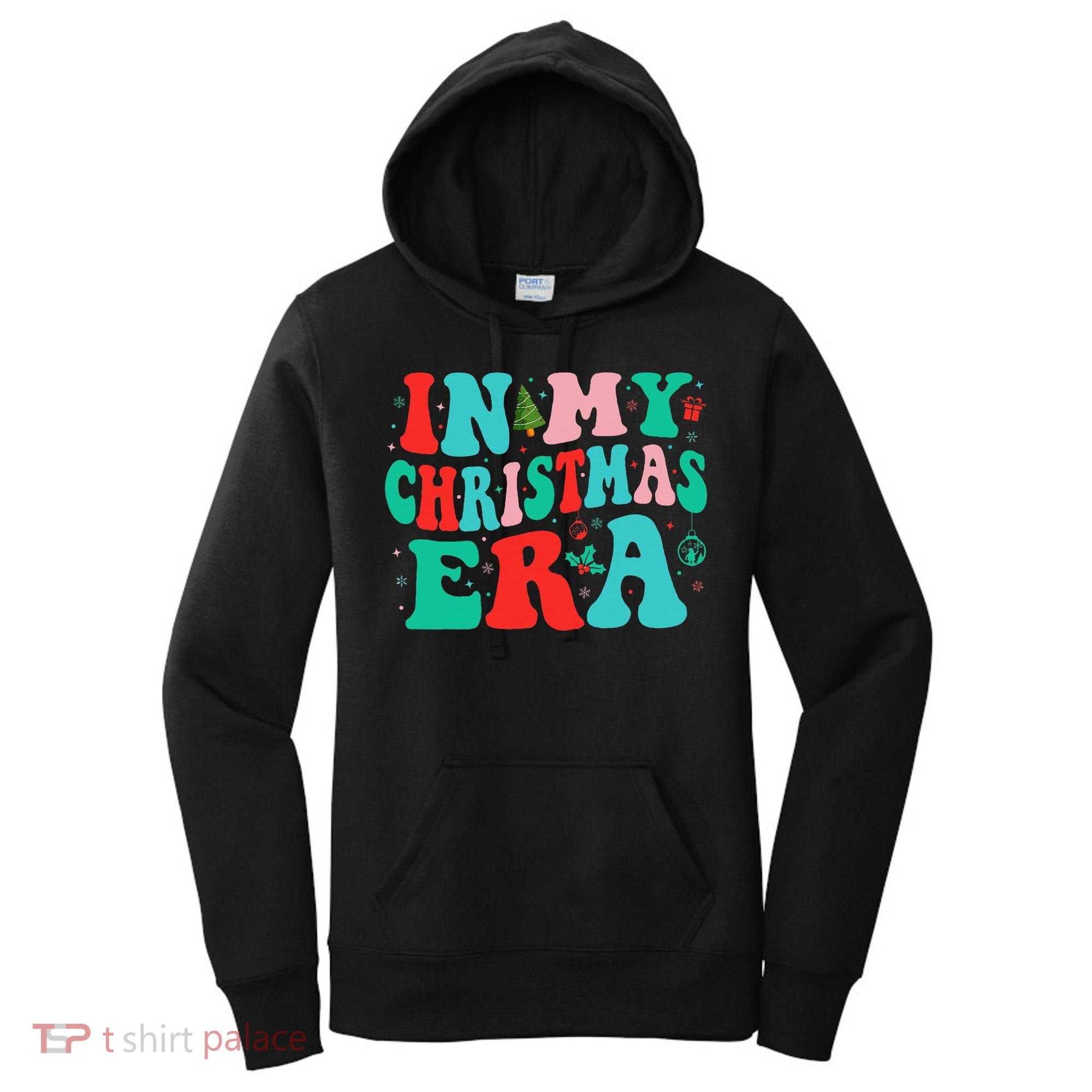 In My Christmas Era Cute Groovy Christmas Holiday  Women's Hoodie
