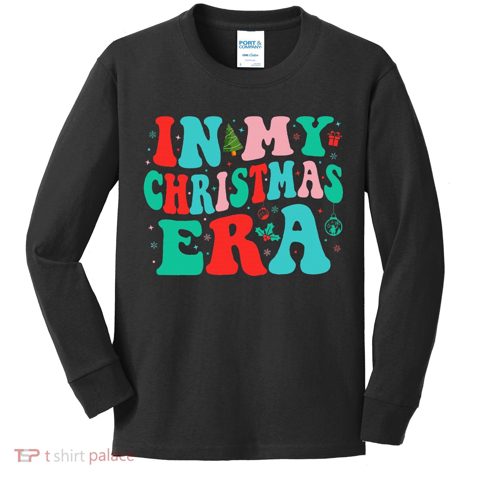 In My Christmas Era Cute Groovy Christmas Holiday  Kids Long Sleeve Shirt