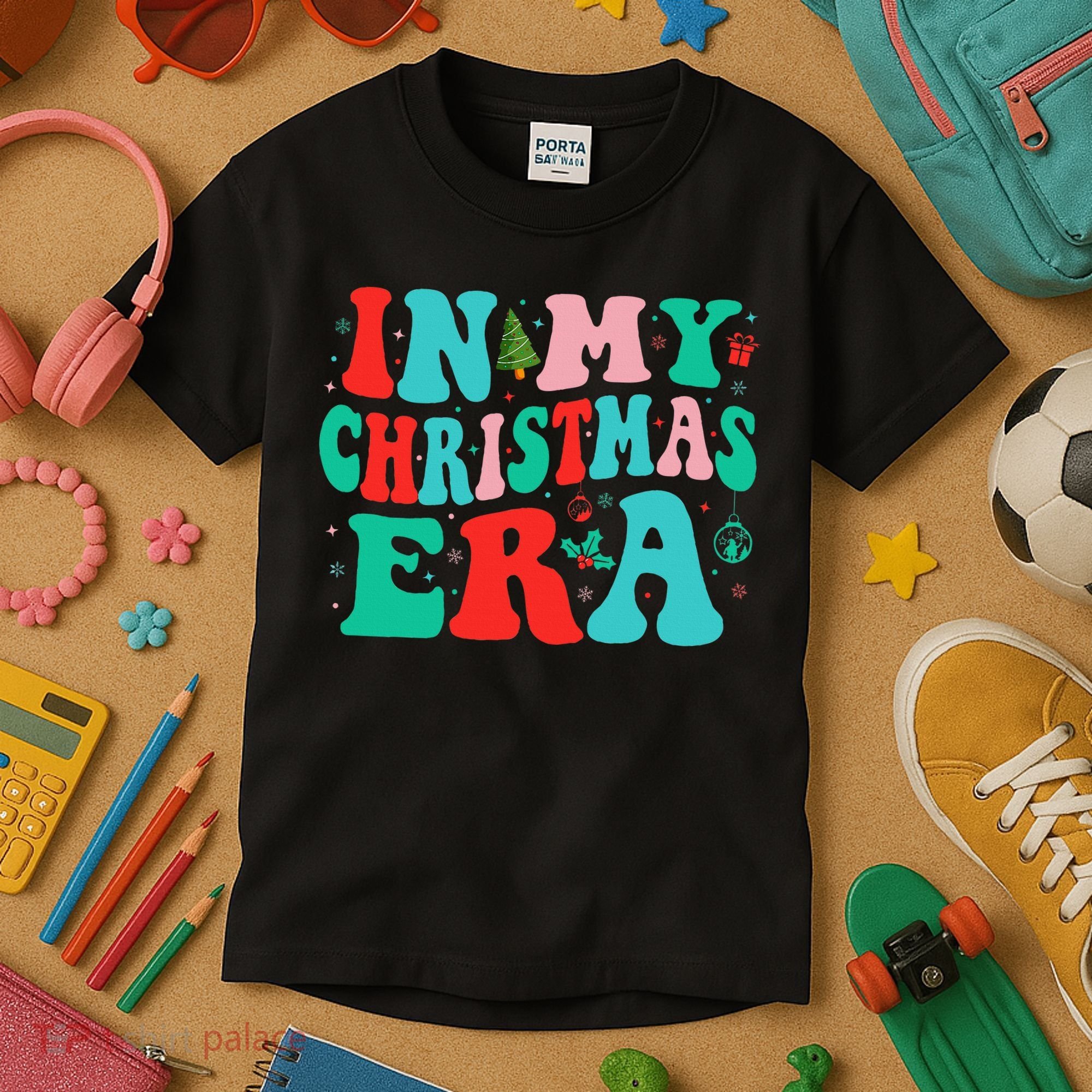 In My Christmas Era Cute Groovy Christmas Holiday  Kids T-Shirt