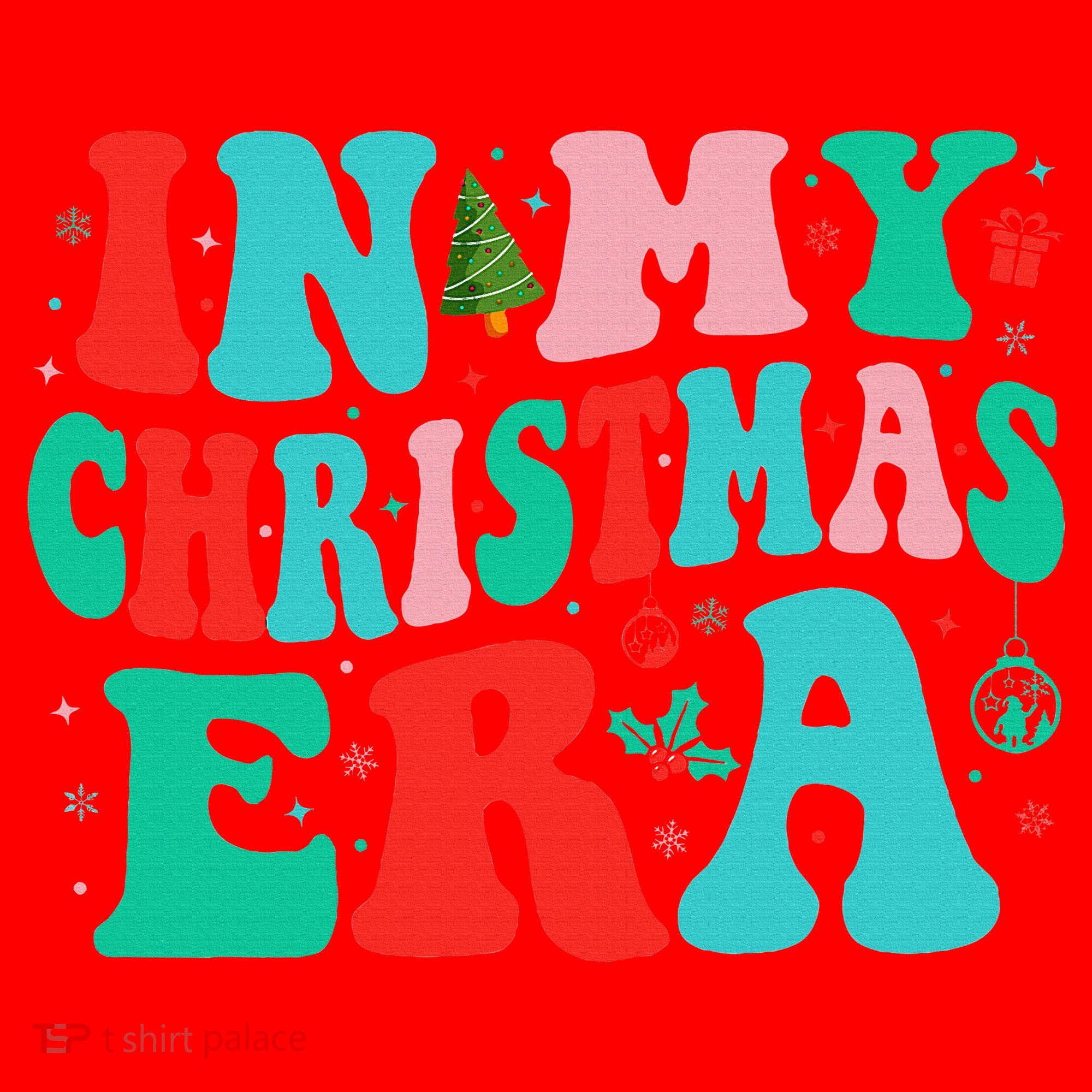 In My Christmas Era Cute Groovy Christmas Holiday  Santa Hat