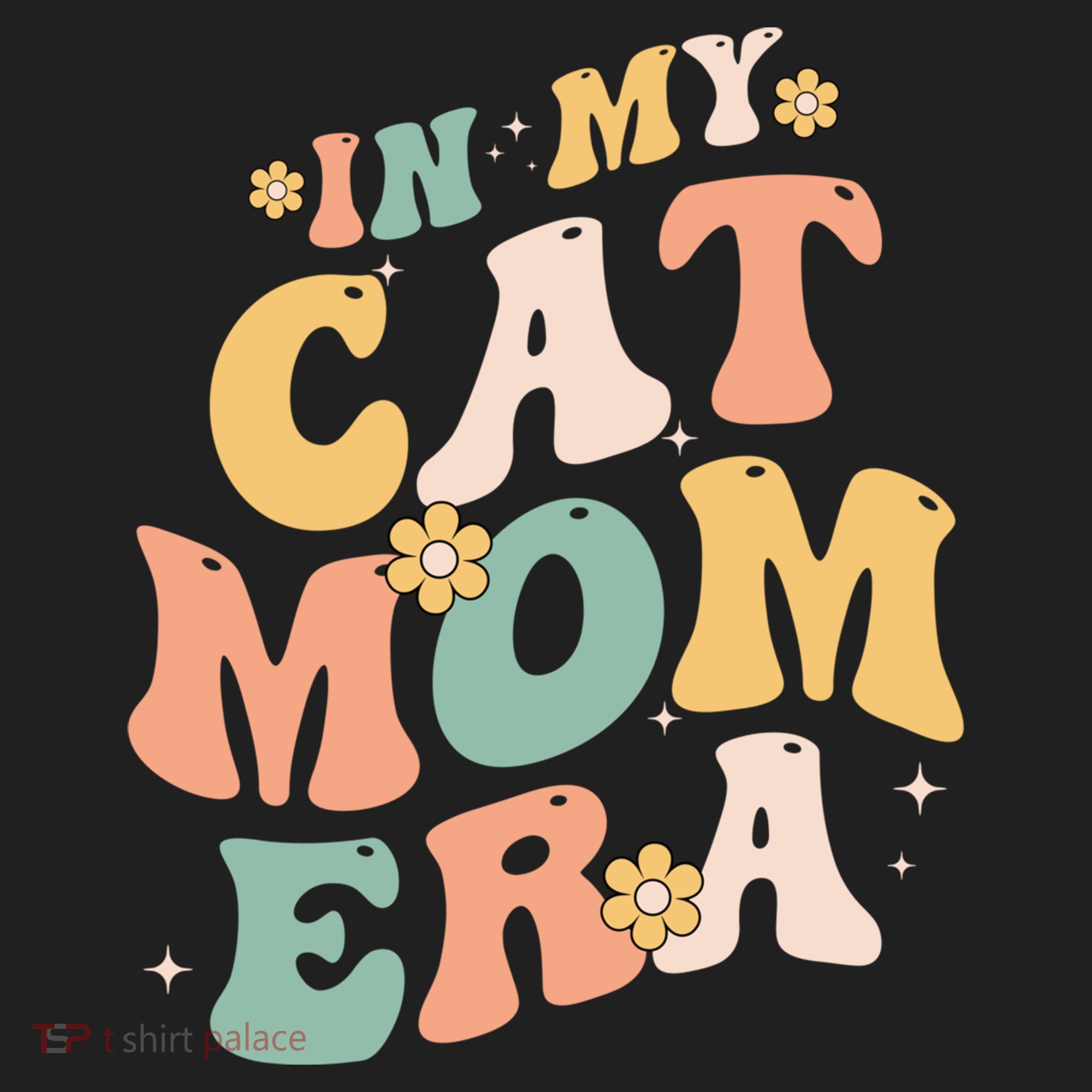 In My Cat Mom Era Funny Mom MotherS Day Cat Lover Groovy Funny Gift Golf Towel