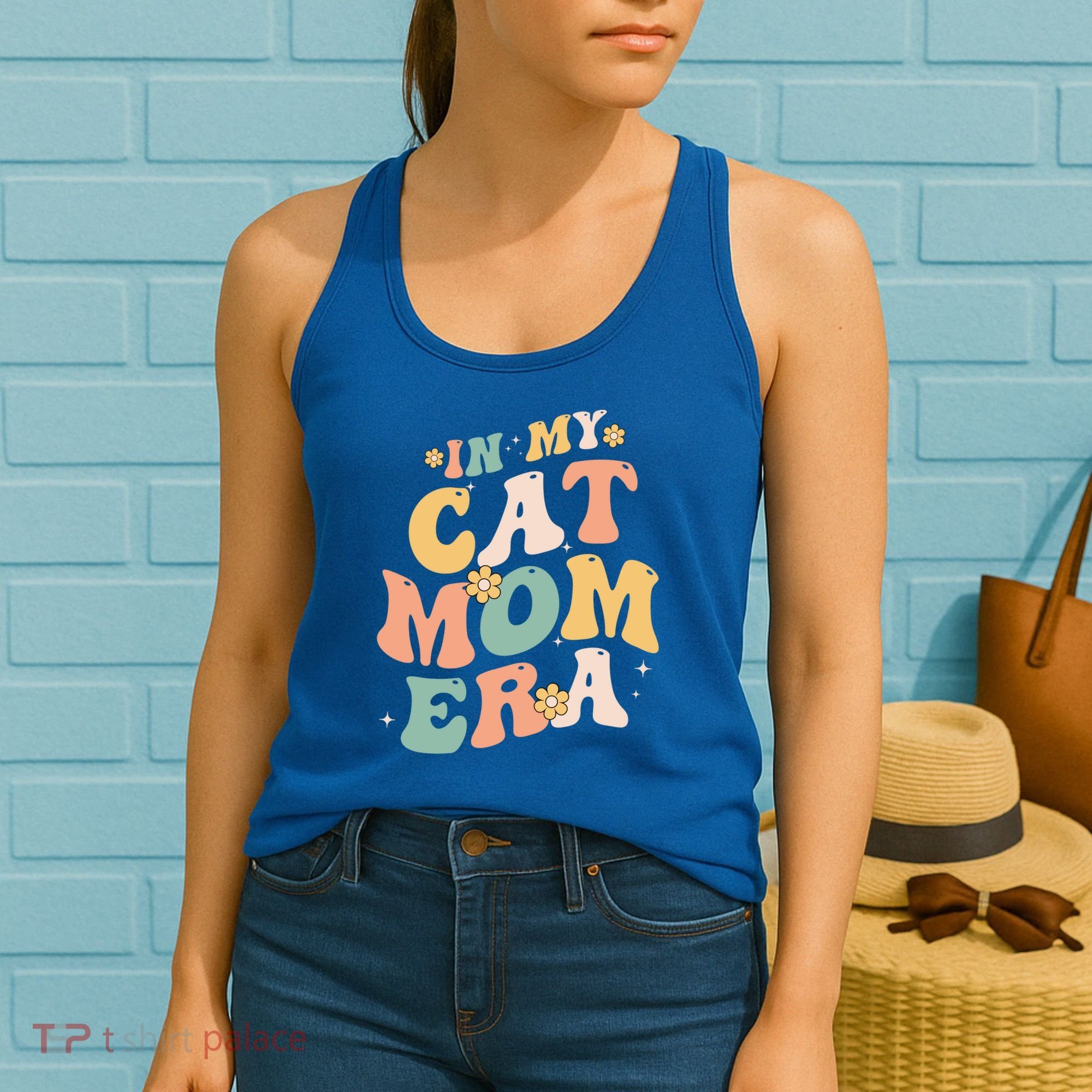 In My Cat Mom Era Funny Mom MotherS Day Cat Lover Groovy Funny Gift Women's Tank Top