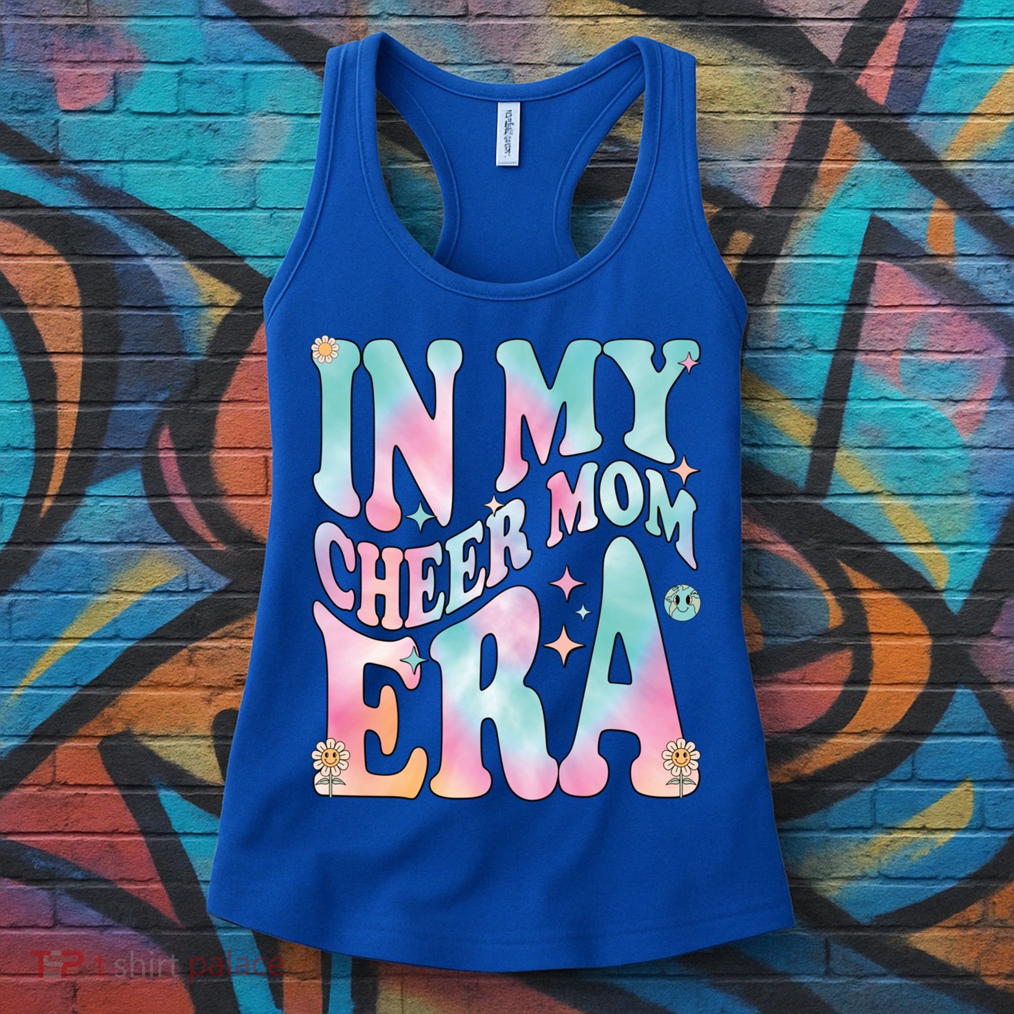 In My Cheer Mom Era Groovy Retro In My Cheer Mom Era Gift Women's Tank Top