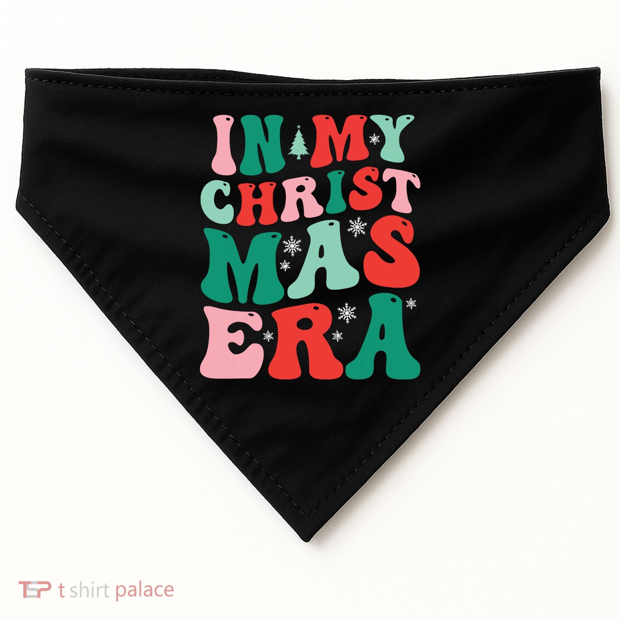 In My Christmas Era Groovy Xmas USA-Made Doggie Bandana