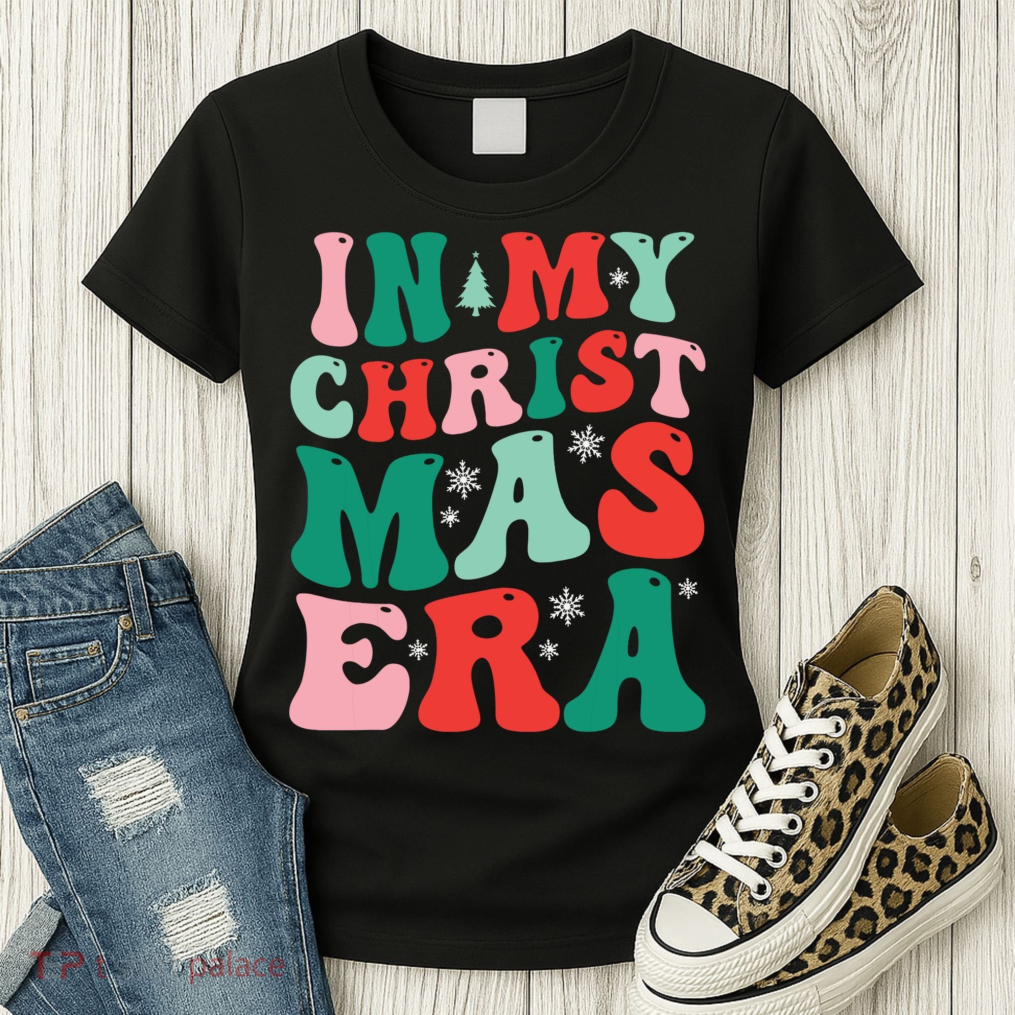 In My Christmas Era Groovy Xmas Women's T-Shirt
