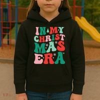 In My Christmas Era Groovy Xmas Kids Hoodie thumb 3
