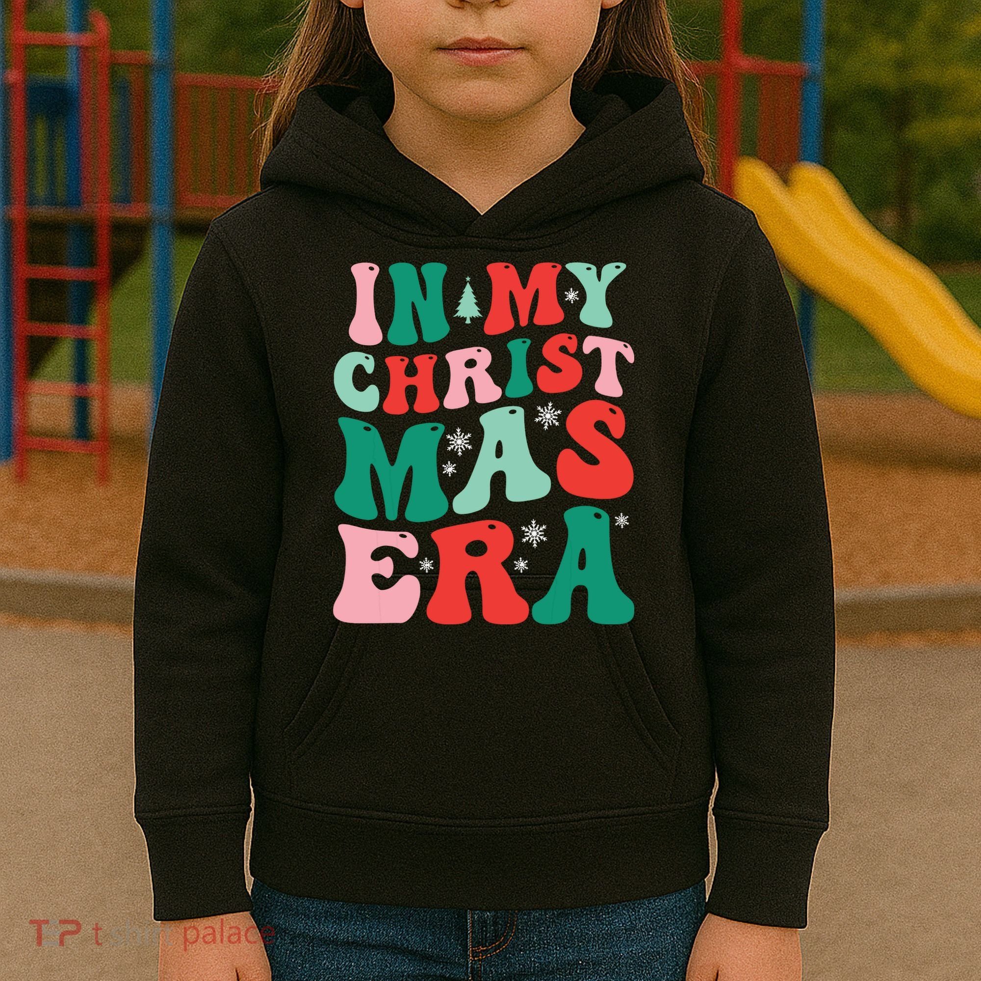 In My Christmas Era Groovy Xmas Kids Hoodie