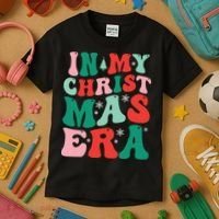 In My Christmas Era Groovy Xmas Kids T-Shirt thumb 3