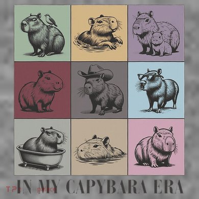 In My Capybara Era, Capybara Lover Gift Sweatshirt Cinch Pack Bag