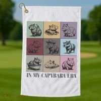 In My Capybara Era, Capybara Lover Gift Golf Towel thumb 1