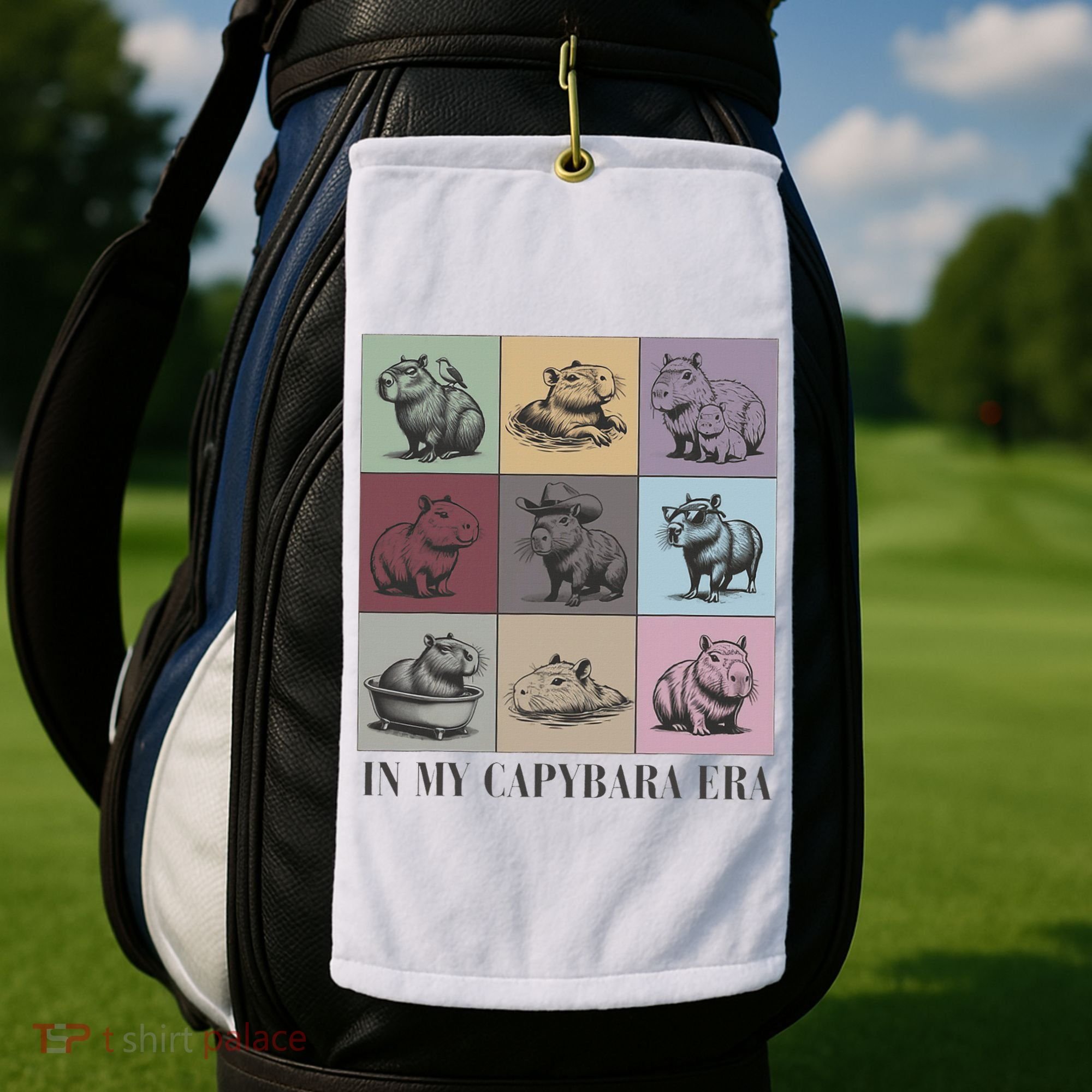 In My Capybara Era, Capybara Lover Gift Golf Towel