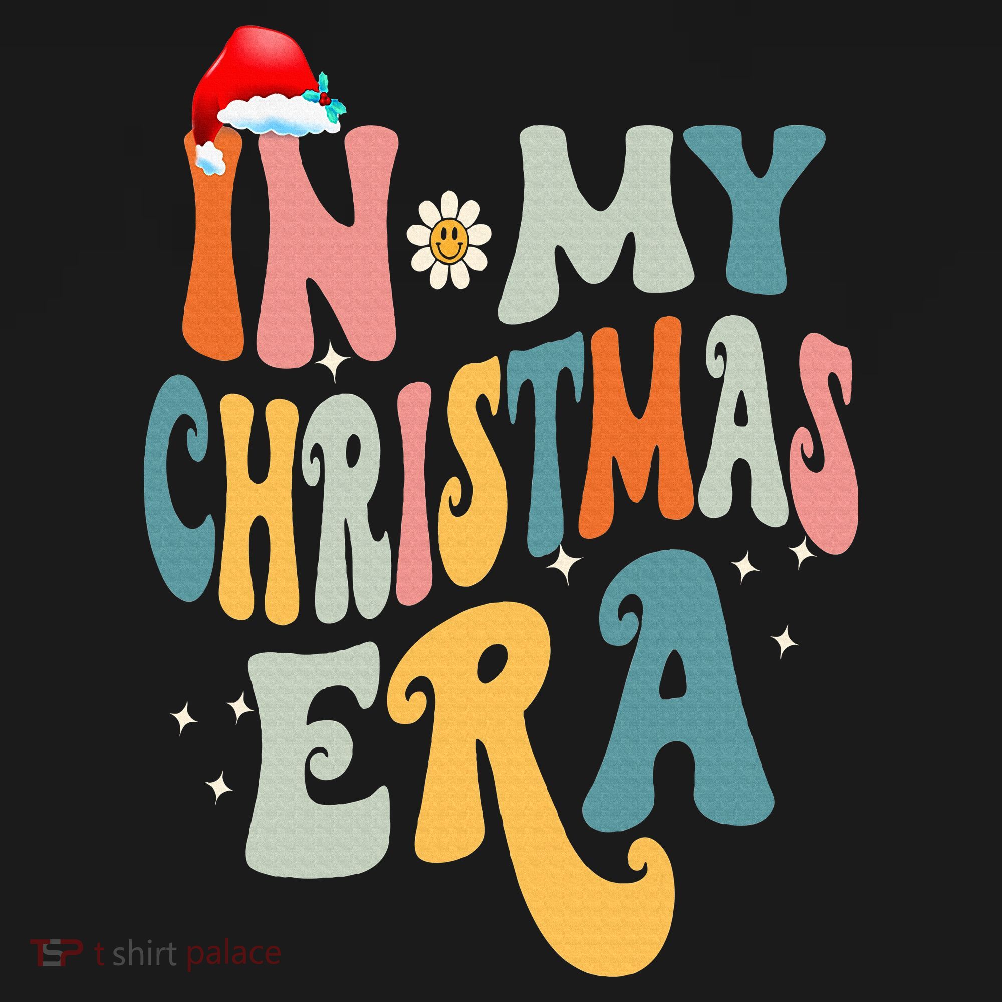 In My Christmas Era Groovy Matching Family Christmas Visor