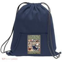 In My Dream World Books Are Free Chocolate Is Healthy And Reading Makes You Thin Sweatshirt Cinch Pack Bag thumb 0