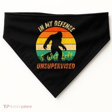 In My Defense I Was Left Unsupervised Gorilla USA-Made Doggie Bandana