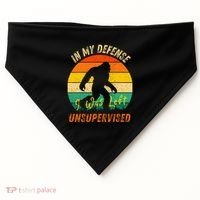 In My Defense I Was Left Unsupervised Gorilla USA-Made Doggie Bandana thumb 0