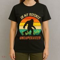 In My Defense I Was Left Unsupervised Gorilla T-Shirt thumb 4