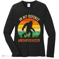 In My Defense I Was Left Unsupervised Gorilla Women's Long Sleeve Shirt thumb 0