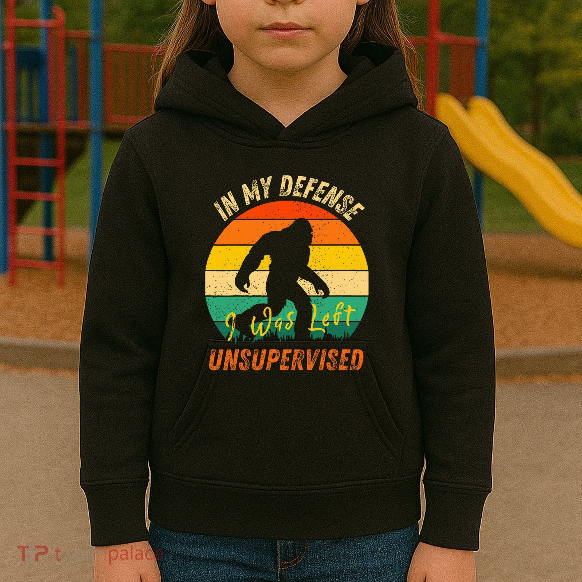 In My Defense I Was Left Unsupervised Gorilla Kids Hoodie