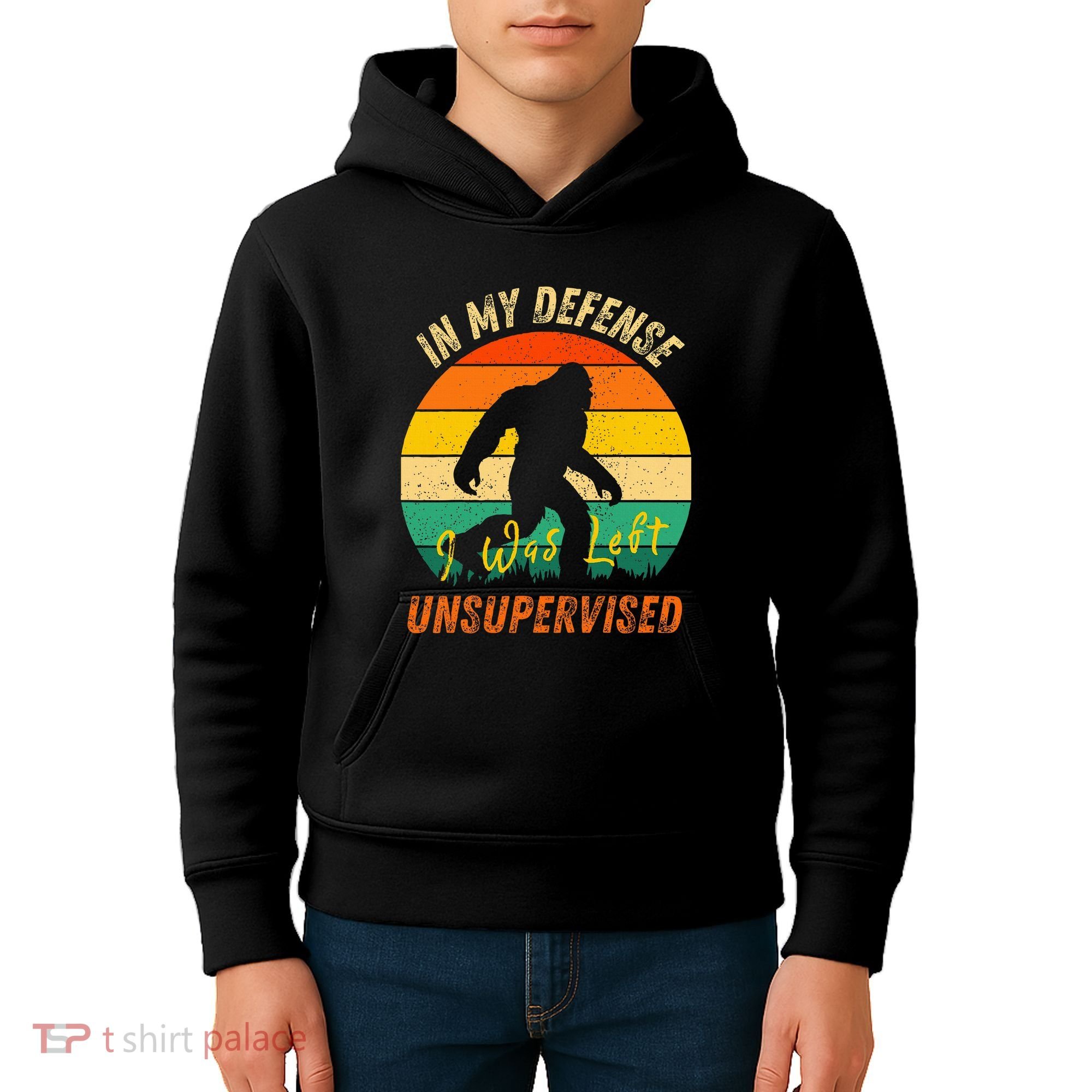 In My Defense I Was Left Unsupervised Gorilla Kids Hoodie