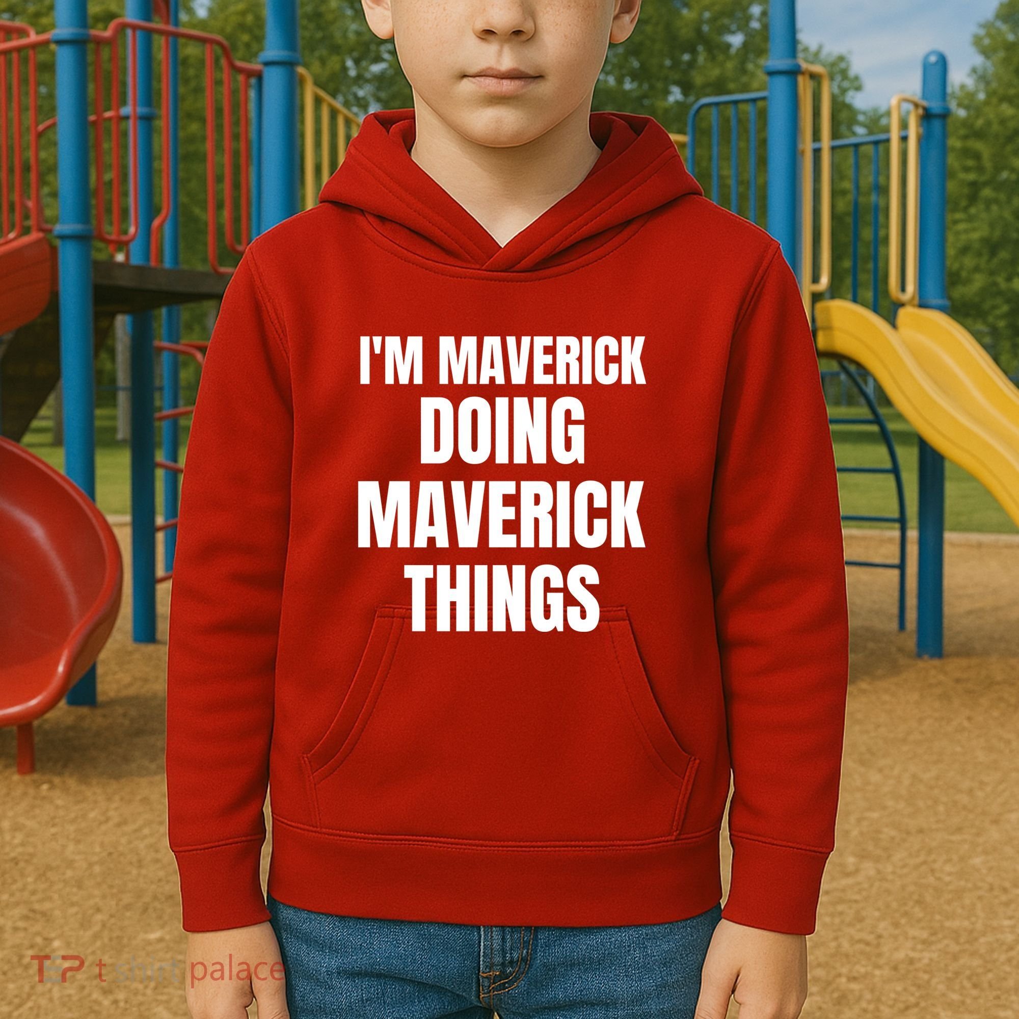 IM Maverick Doing Maverick Things Funny Birthday Gift Idea Kids Hoodie