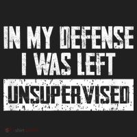In My Defense I Was Left Unsupervised Cool Funny Women's Sweatshirt thumb 2