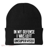 In My Defense I Was Left Unsupervised Cool Funny Beanie thumb 0