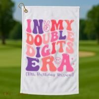 In My Double Digits Era 10th Birthday Golf Towel thumb 1