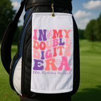 In My Double Digits Era 10th Birthday Golf Towel thumb 2