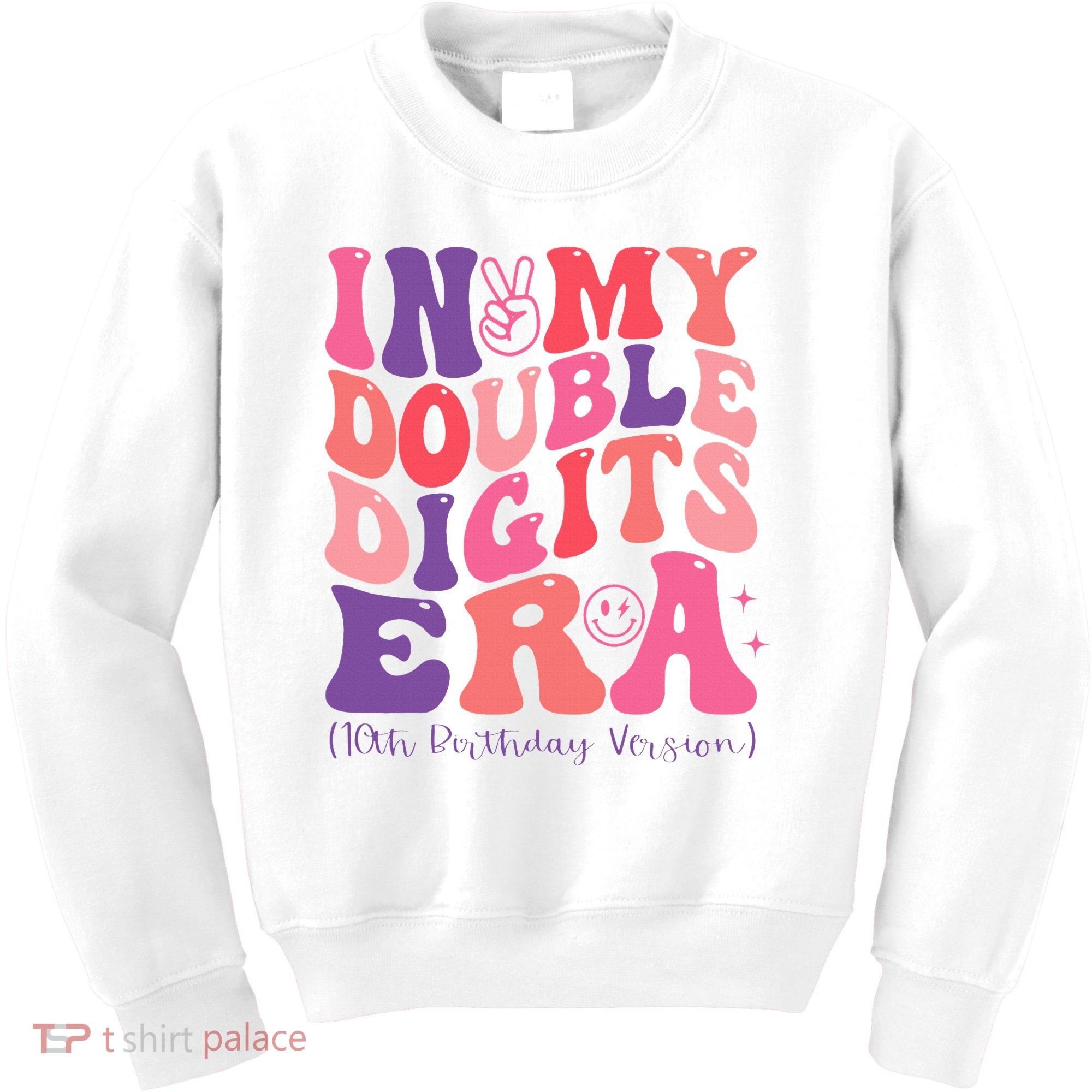 In My Double Digits Era 10th Birthday Kids Sweatshirt