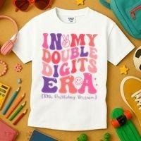 In My Double Digits Era 10th Birthday Kids T-Shirt thumb 3