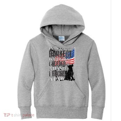 In My Darkest Hour I Reached For A Hand Found A Paw Kids Hoodie