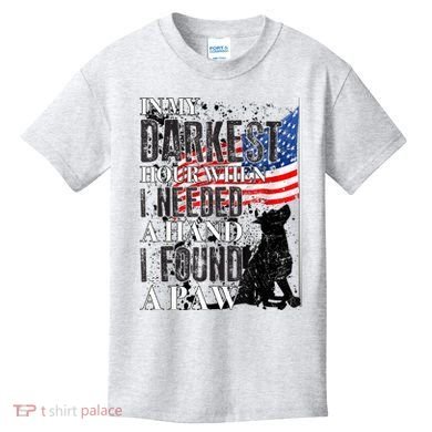 In My Darkest Hour I Reached For A Hand Found A Paw Kids T-Shirt