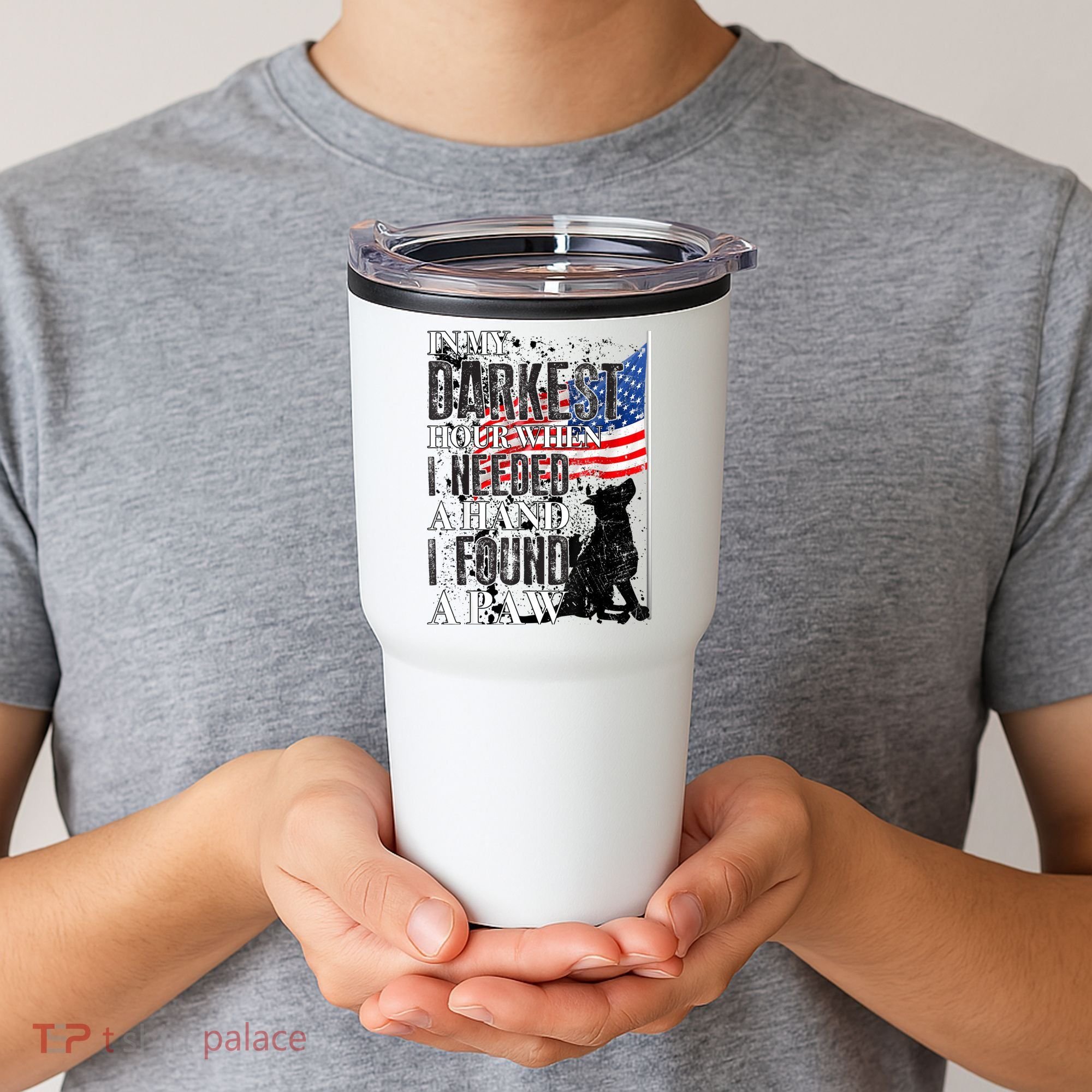 In My Darkest Hour I Reached For A Hand Found A Paw Tumbler