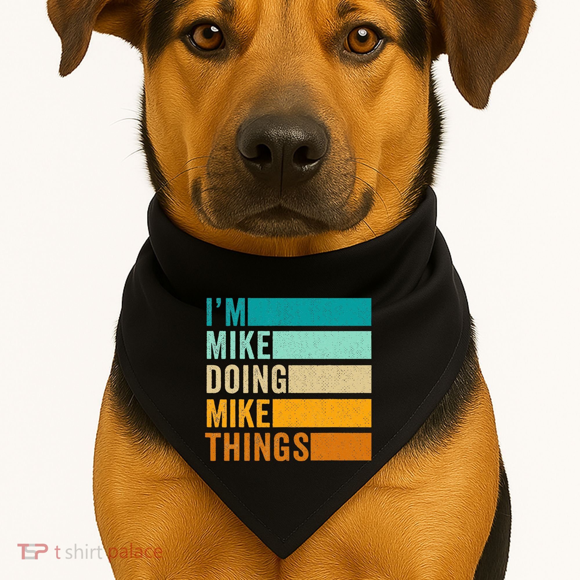 I'm Mike Doing Mike Things Funny First Name USA-Made Doggie Bandana