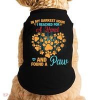 In My Darkest Hour I Reached For A Hand And Found A Paw Dog Cute Doggie Tank thumb 0