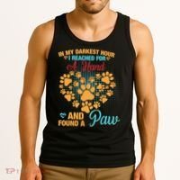 In My Darkest Hour I Reached For A Hand And Found A Paw Dog Cute Tank Top thumb 3
