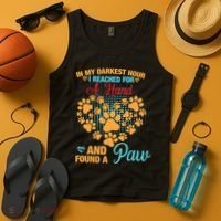 In My Darkest Hour I Reached For A Hand And Found A Paw Dog Cute Tank Top thumb 4