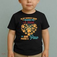 In My Darkest Hour I Reached For A Hand And Found A Paw Dog Cute Toddler T-Shirt thumb 2