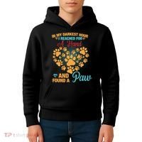 In My Darkest Hour I Reached For A Hand And Found A Paw Dog Cute Kids Hoodie thumb 4