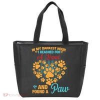 In My Darkest Hour I Reached For A Hand And Found A Paw Dog Cute Tote Bag thumb 0